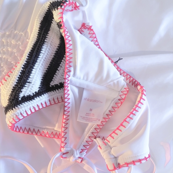 Fourth of July Red White and Blue Crochet Bikini Top - Picture 3 of 5